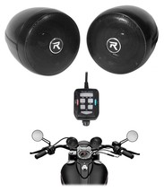 (2) Rockville RockNRide 3&quot; Powered Bluetooth Metal Motorcycle Handlebar Speakers - £120.05 GBP