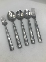 STEPHANIE By Towle Stainless Steel Flatware 5 Pieces Forks Soup Spoons N... - $19.79