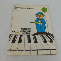 Sunrise Sunset Fiddler on the Roof 1979 Sheet Music Big Note Color Me Series - £11.48 GBP