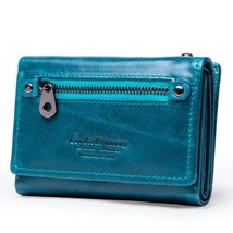 2022 New Leather Casual Zipper &amp; Hasp Short Women Standard Wallets Multi-card Po - £39.99 GBP