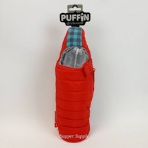 PUFFIN Beverage Bag Sleeping Bag For Drink Orange Cool Coozie Carabiner New - £12.12 GBP