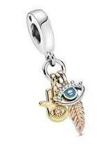 , All-seeing Eye and Feather Spirituality Charm - $233.82