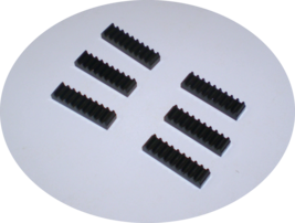 6 Used Lego 1 x 4 Black Technic Gear Rack 3743 - £7.95 GBP