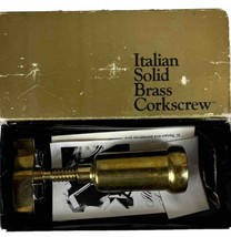 VTG Brass Italian Corkscrew Wine Bottle Opener (Engraved S.U.Z.) w Orig ... - £33.47 GBP
