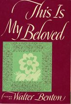 This Is My Beloved [Hardcover] Benton, Walter - £2.34 GBP