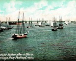 Portland Harbor After Storm Boats on Water Maine ME 1900s UNP UDB Postcard - $4.90