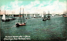 Portland Harbor After Storm Boats on Water Maine ME 1900s UNP UDB Postcard - £3.87 GBP