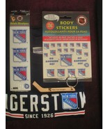 NHL New York Rangers Men&#39;s XL Shirt, Key Chain, 3 Decals &amp; Body Stickers... - £10.78 GBP