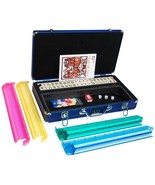 Open Box! White Swan American Aluminum Mahjong Set - White Tiles - Blue - $156.60 CAD