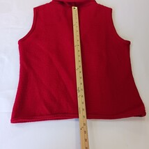Coldwater Creek RN#98516 Women's Red Front Button 100% Wool Sleeveless Vest Sz M image 6
