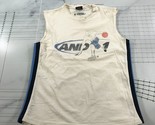 Vintage And1 Tank Top Youth Large 14-16 White Blue Stripes Basketball - $13.99