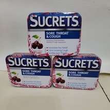 3X Sucrets Sore Throat Cough Vapor Cherry 18 Lozenges In Each Tin 01/2025 - $36.35