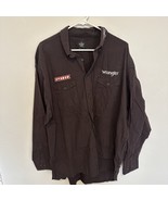 Wrangler Shirt Western PBR Button Down Size 2XL Embroidered Black Red - €21,42 EUR