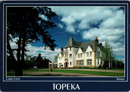 Vtg Postcard Cedar Crest  the residence for Kansas Governors Topeka Kansas - £5.24 GBP