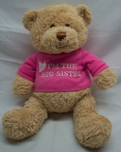 Gund Cute Teddy Bear W/ Pink &quot;I&#39;m The Big Sister&quot; Shirt 11&quot; Plush Stuffed Animal - £15.58 GBP