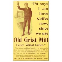 Old Grist Mill Wheat Coffee 1897 Advertisement Victorian Beverage ADBN1yyy - £11.97 GBP