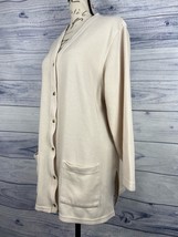 Vintage Express Tricot Tunic Cardigan Womens M Hip Pockets V Neck Button... - £15.48 GBP