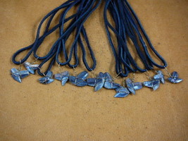 (s325-57) 3/4&quot; Teeth 12 Wholesale Fossil Hemipristis Shark Tooth Necklaces - $52.35