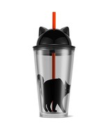 Starbucks 2023 Fall &#39;Kitty Ears&#39; Halloween Black Cat Tumbler Cup EU 16oz... - $1,190.22 MXN