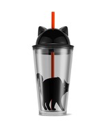 Starbucks 2023 Fall &#39;Kitty Ears&#39; Halloween Black Cat Tumbler Cup EU 16oz... - £49.48 GBP