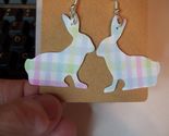 1 pair pastel little bunnies vinyl backed earing  mnmt thumb155 crop