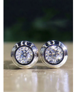 Moissanite Earrings Stud Silver 925 Round Earrings For Women Christmas G... - £62.42 GBP