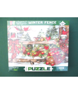 Winter Fence Susan Winget 1000 Piece Jigsaw Puzzle NEW in Sealed Box by Go Games - $15.20