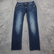 Miss Me Pants Womens 26 Blue Ankle Skinny Mid Rise Pocket Button Zip Denim Jeans - £28.47 GBP