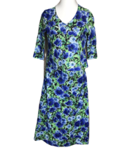 John Paul Richard Classy Blouse &amp; Skirt 2pc Set ~ Sz M ~ Blue ~ Floral ~ Lined  - £20.73 GBP