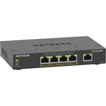 Netgear GS305EP-100NAS Netgear 5-PORT Gigabit Ethernet Poe+ Smart Managed Plus S - £119.46 GBP