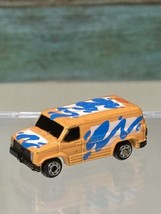 Vtg Micro Machines Ford ‘70s Custom Van &#39;Neon Beach&#39; Orange/Blue/White - £5.51 GBP