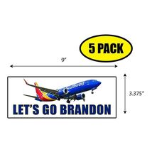 5 PACK 3.37"x 9" LETS GO BRANDON SOUTHWEST Sticker Decal Gift MAGA BS0333 - $6.53