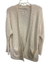 Cupio Cardigan Womens Size S Cream Off White Open Front  Comfy Neutral - £11.51 GBP