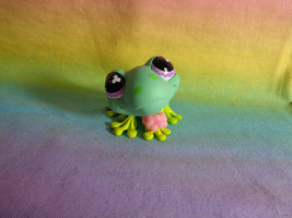 2007 Littlest Pet Shop Green Frog Purple Magenta Propeller Eyes #479 - £5.52 GBP
