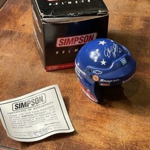 Dale. Earnhardt #3 Signature Edition Blue Simpson Helmet W/ Coa Mini Replica - £14.12 GBP