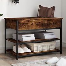  Shoe Bench Smoked Oak Engineered wood, Metal Medium - $2,635.93 MXN