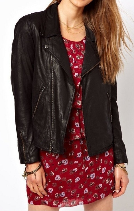 WOMEN'S LEATHER JACKET, WOMEN BIKER LEATHER JACKETS, BLACK COLOR JACKETS