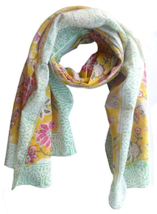 Scarfs for women 100% Pure cotton indian design hand block printed mini stole - £21.50 GBP