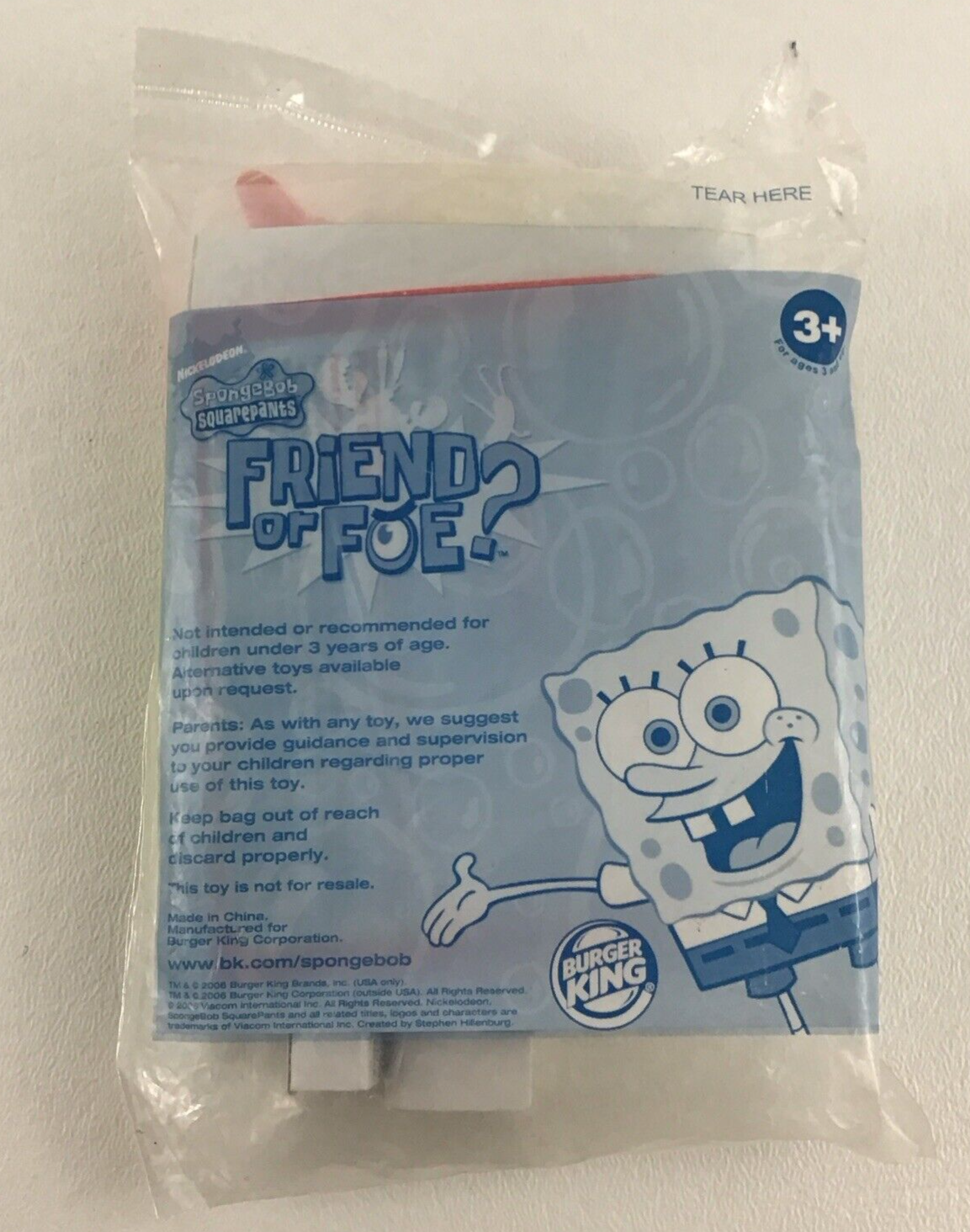 Primary image for SpongeBob SquarePants Burger Code Crackers Toy Friend Or Foe 2006 Patrick Star