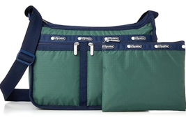 LeSportsac Trekking Green Deluxe Everyday, Hunter Green &amp; Navy Blue, Earth Tones - $102.99