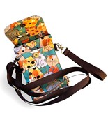 Crossbody Cell Wristlet or Makeup Bag Cat Small Choice Sections Slots Zi... - £7.49 GBP+