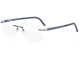 Silhouette Brille Rahmen 5452 40 6059 Blau Rahmenlose Titan Akzent 17-130 - £183.04 GBP