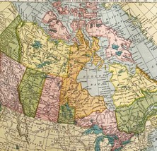 Canada Newfoundland Map Lithograph 1909 Hammond Art Print North America ... - $40.98