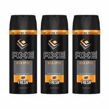 3 Pack Axe Wild Spice Mens Deodorant Body Spray, 150ml (5.07 oz) - $24.99