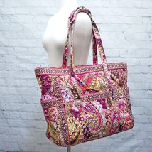 ❤️ VERA BRADLEY Very Berry Paisley Get Carried Away XL LARGE TOTE Pink P... - £55.05 GBP