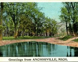 Generic Landscape Greetings From Anchorville Michigan MI UNP WB Postcard - £10.47 GBP