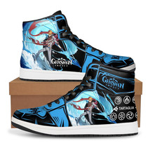 Tartaglia Skill JD Air Force Sneakers Hip-Hop Game Genshin Impact Shoes-Black - £67.92 GBP+