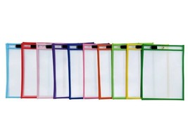 27 Pack Dry Erase Pockets Sleeves 10 x 14 w/ Markers - £10.31 GBP
