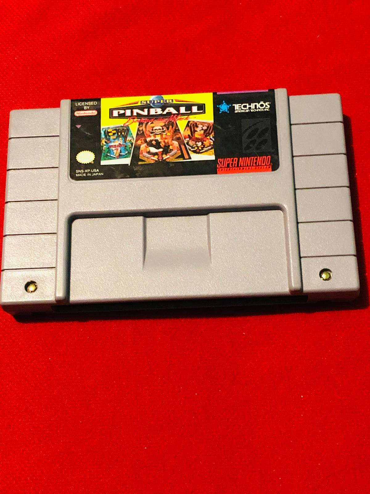 Primary image for SNES Super Pinball 1990s Vintage Pinball Simulation Video game cartridge only! 