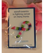 New in Package Sanofi-Aventis Cancer Ribbon Pin - $16.45 CAD